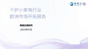 行业报告-《2025个护小家电行业欧洲市场开拓报告》-行业报告集合